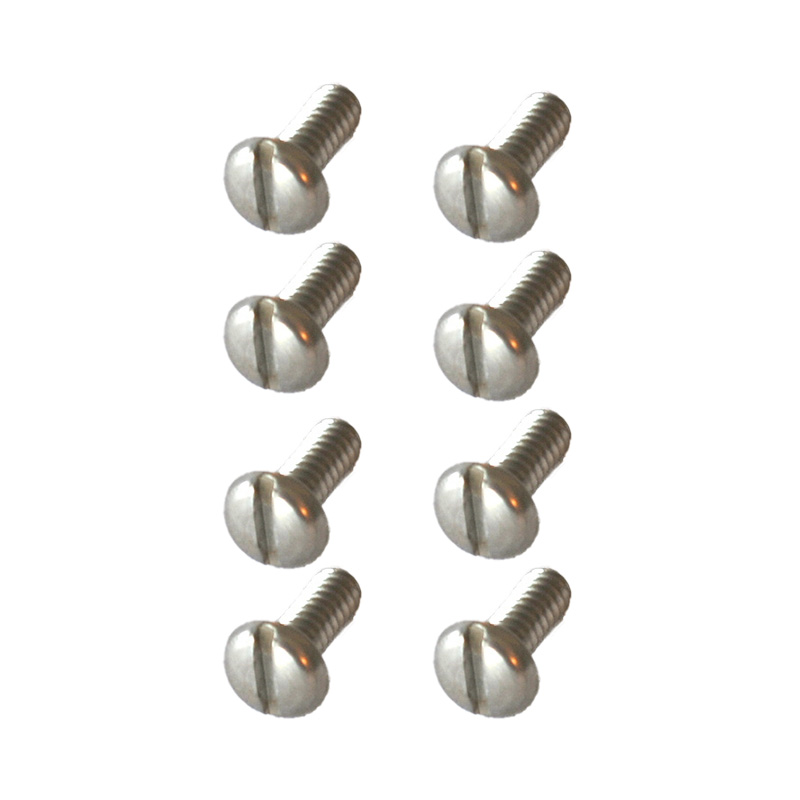 Screw, Pan Head, Slotted, #6-32 x 3/8", 8 pcs
