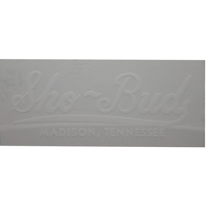 Sticker, Logo, Madison, Sho~Bud, White