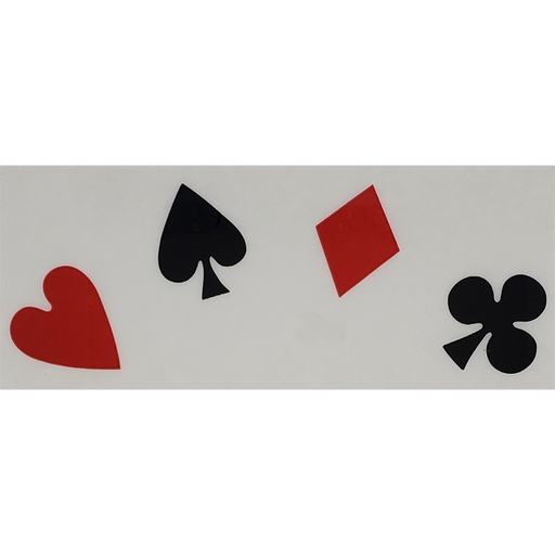 Sticker, Card Suite, Arched, Black