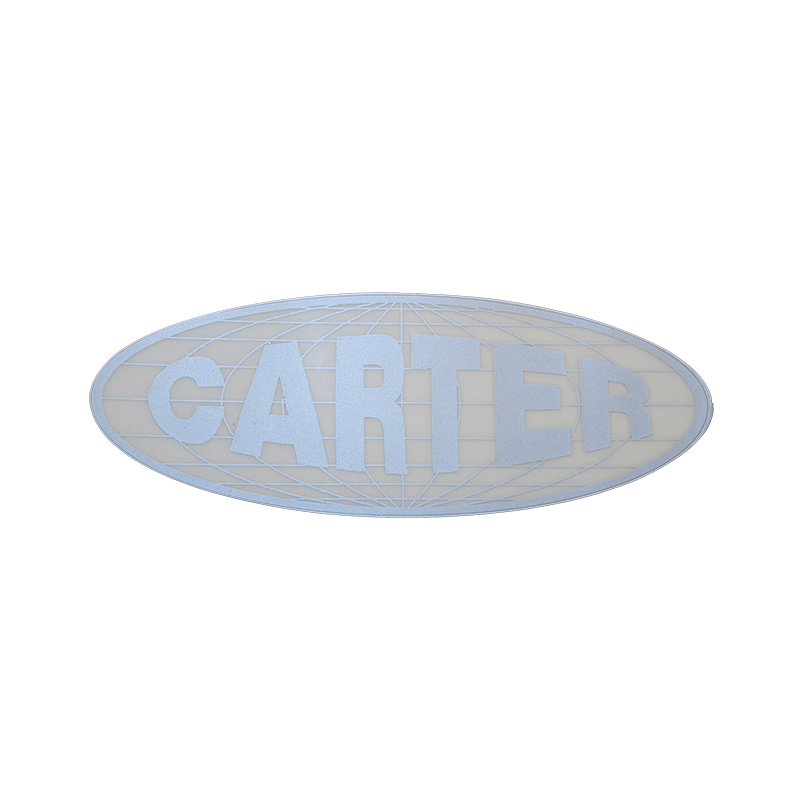 Sticker, Logo, World Oval, Silver, Carter