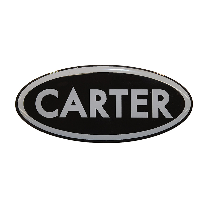 Sticker, Logo, Small Oval, Black, Carter