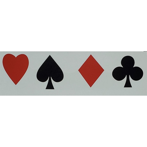 [01-118] Decal, Card Suite, Straight, Black