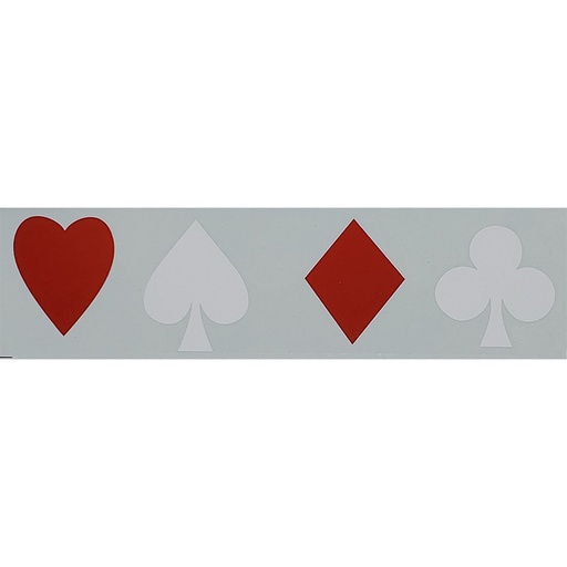 [01-119] Decal, Card Suite, Straight, White