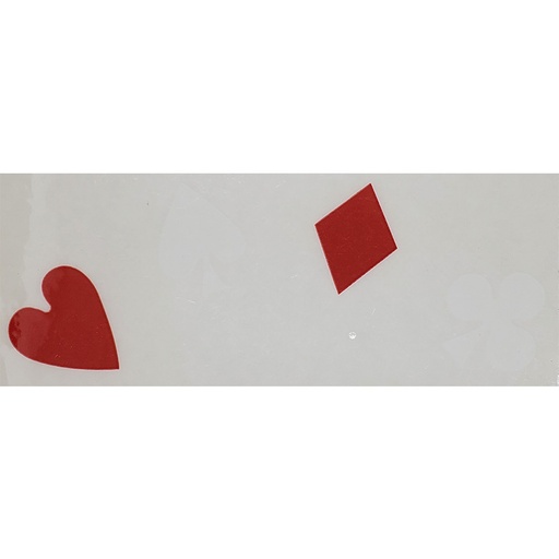 [01-124] Sticker, Card Suite, Arched, White