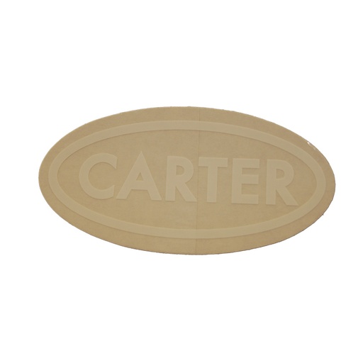 [14-135] Sticker, Logo, Large Oval, White, Carter