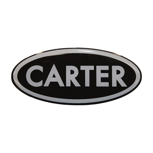 [14-132] Sticker, Logo, Small Oval, Black, Carter