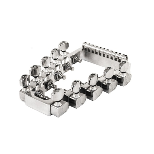 [14-087] Key Head, Loaded, 10 String, Polished, Chrome Keys, Narrow