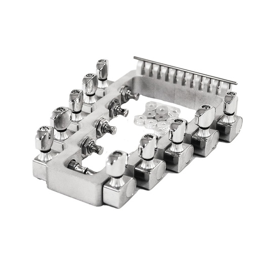 [14-086] Key Head, Loaded, 10 String, Satin, Chrome Keys, Narrow
